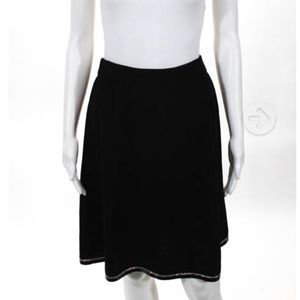 St John black A-line skirt with sequins - size 8